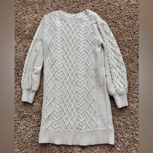 Gap Kids cable kit cream dress, size S